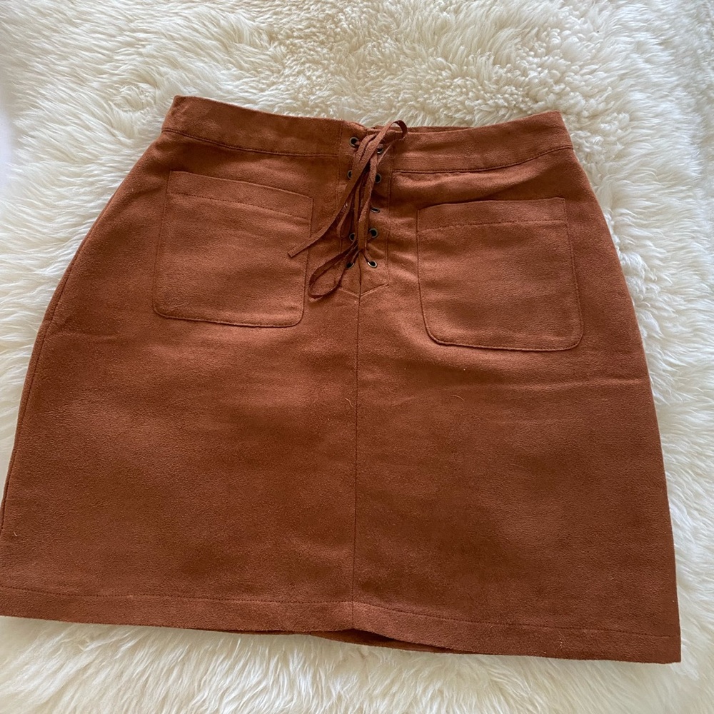Faux Suede Skirt